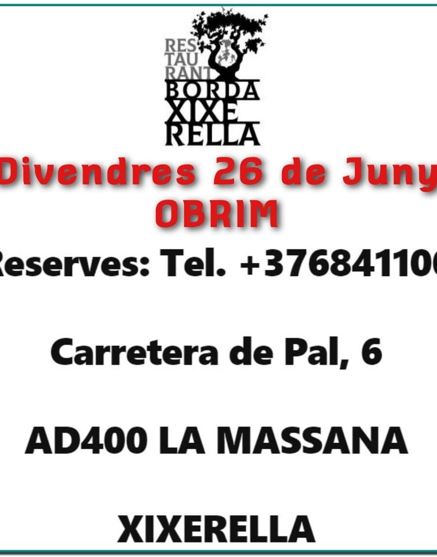 26 de Juny obrim de nou