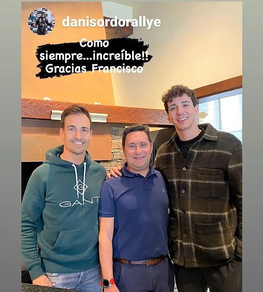 Gracias, Dani Sordo por tu nueva visita a nuestra Borda Xixerella.