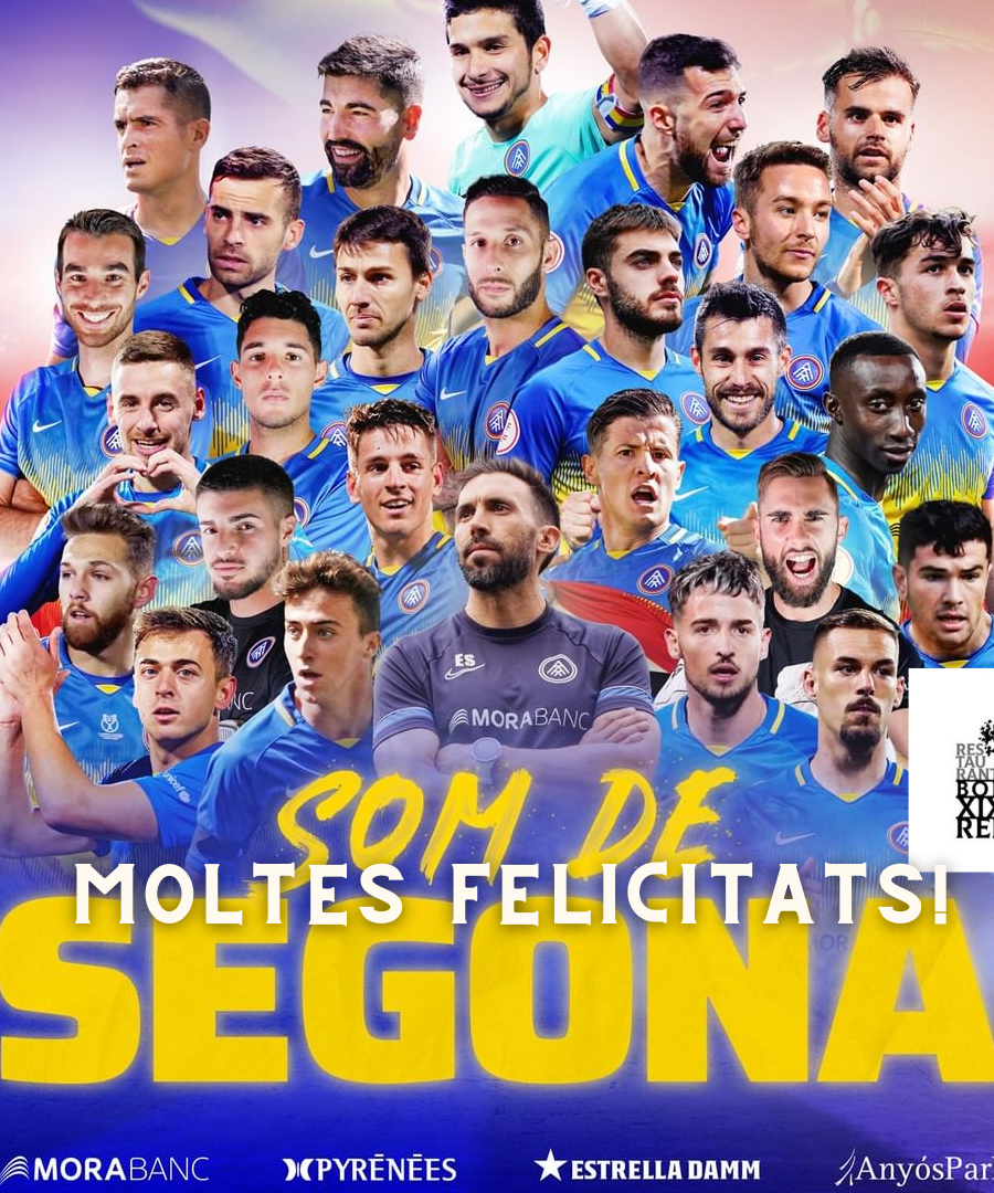 Felicitats al FC ANDORRA per l’èxit aconseguit, ja som equip de 2a.