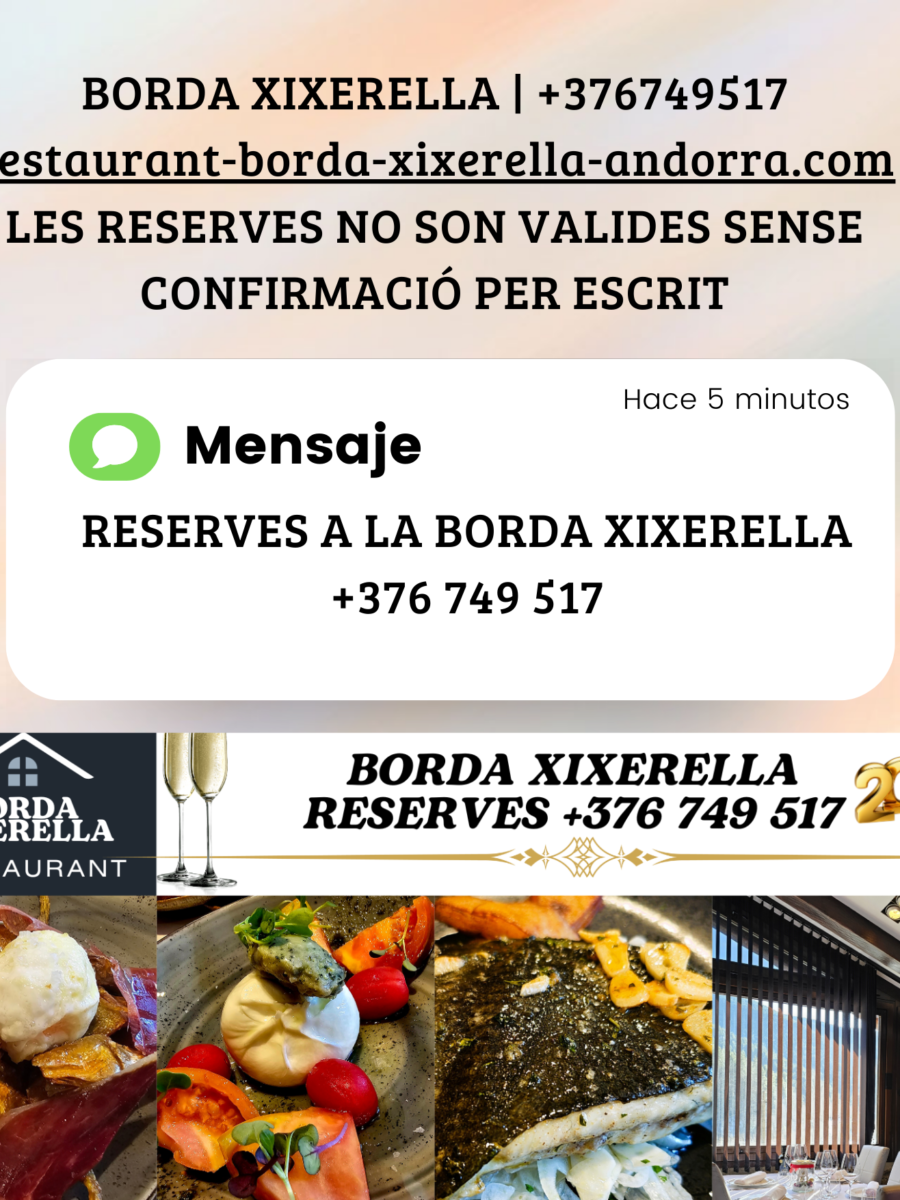 Reserves per Telèfon: +376749517