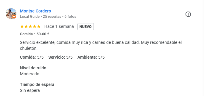 Las mejores reseñas en Google de restaurantes de La Massana. Servicio excelente, comida muy rica y carnes de muy buena calidad. Muy recomendable el chuletón. Comida: 5/5 Servicio: 5/5 Ambiente: 5/5