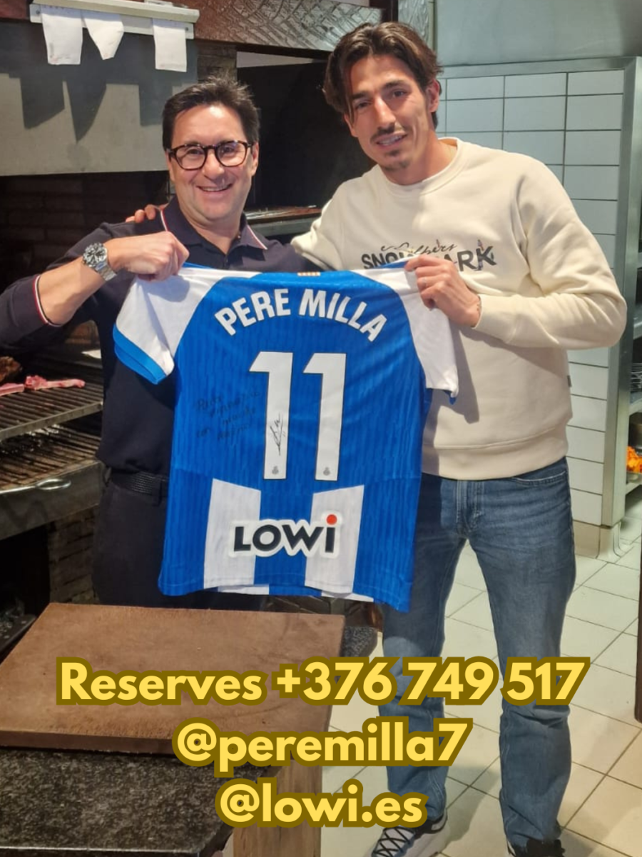 Avui volem agrair la visita de Pere Milla Peña, davanter del RCD Espanyol, un jugador amb caràcter, entrega i una trajectòria que inspira.
