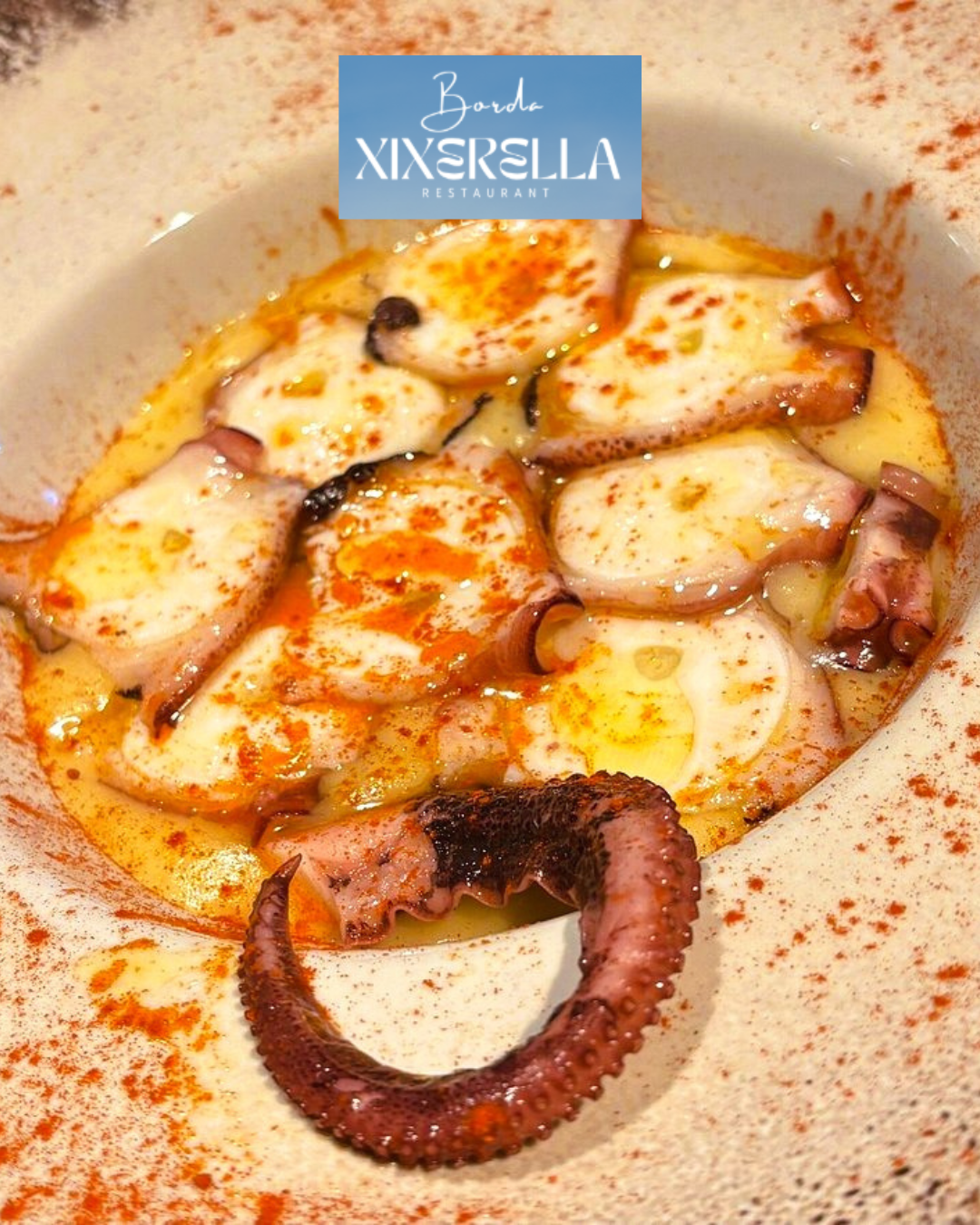 Pop a la brasa amb cremós de patata i aroma de tòfona. Posiblement el millor plat de Pop que podeu menjar a tot Andorra