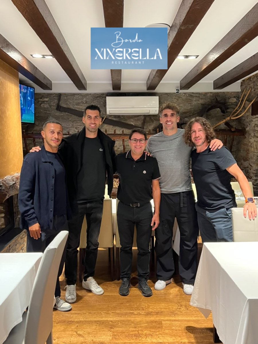 Agraïment a @5sergiob, @carles5puyol, @thiago6 i @javi8martinez per haver escollit una vegada més Borda Xixerella