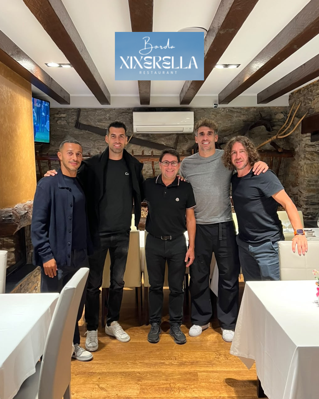 Agraïment a @5sergiob, @carles5puyol, @thiago6 i @javi8martinez per haver escollit una vegada més Borda Xixerella